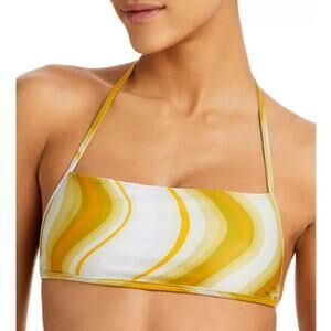 NEW Faithfull The Brand Isa Talamanca Print Bikini Halter Swim Top